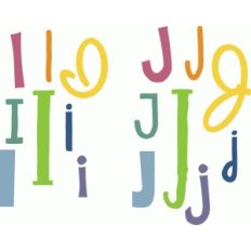 handwriting letter sets - ij