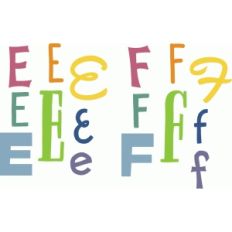 handwriting letter sets - ef