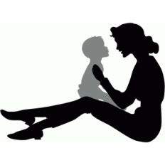 mother sitting with baby