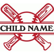 split baseball name plate