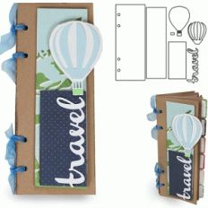 travel stories album layout and cover