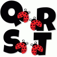 ladybug alphabet - q r s t