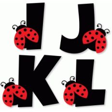 ladybug alphabet - i j k l