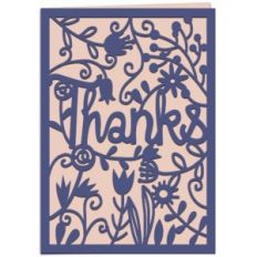 thanks papercut 7x5 card