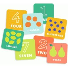 printable number and fruit matching game