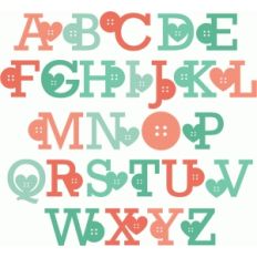 button uppercase monograms