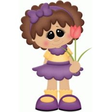 girl w tulip for mom