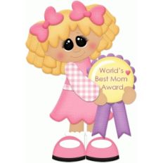girl w worlds best mom ribbon