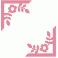 'curved flower vine' photo corners