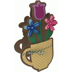 teacup floral card