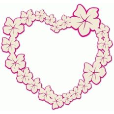 2 piece flower heart