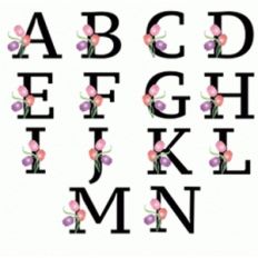 printable tulip alphabet a-n