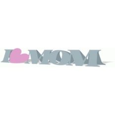 i heart mom standing sign