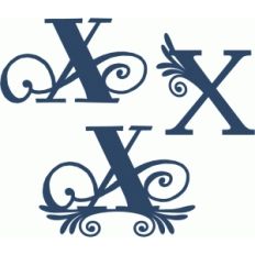 flourish monogram set - x