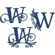 flourish monogram set - w