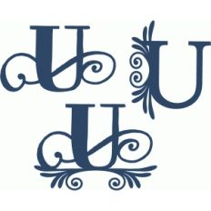 flourish monogram set - u