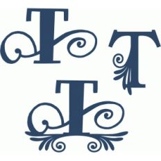 flourish monogram set - t