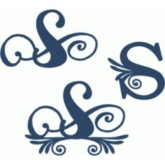 flourish monogram set - s