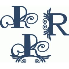 flourish monogram set - r