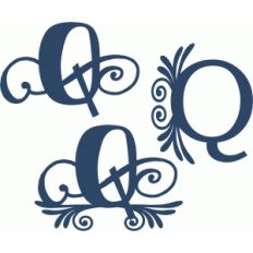 flourish monogram set - q