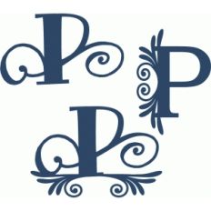 flourish monogram set - p