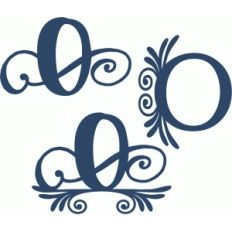 flourish monogram set - o