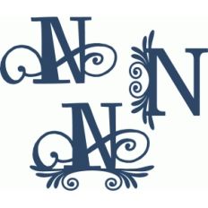 flourish monogram set - n