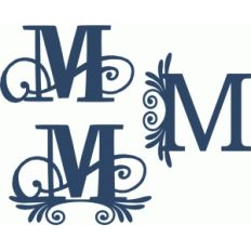 flourish monogram set - m