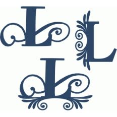 flourish monogram set - l