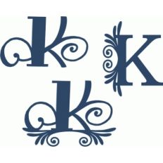flourish monogram set - k
