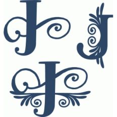 flourish monogram set - j