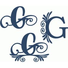 flourish monogram set - g