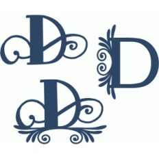 flourish monogram set - d