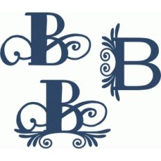 flourish monogram set - b