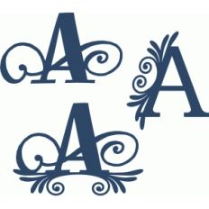 flourish monogram set - a