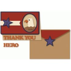 thank you hero eagle window a6 card and envelope