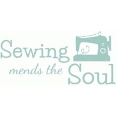 sewing mends the soul vinyl phrase
