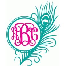 peacock monogram frame