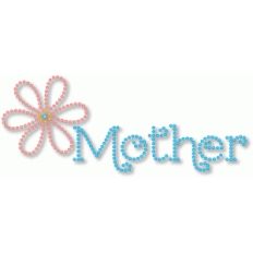 rhinestone - mother - flower