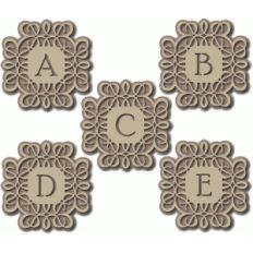 flourish monogram abcde