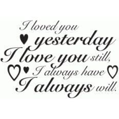 i loved you yesterday vinyl phrase