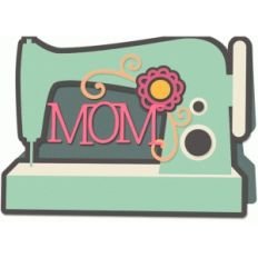 mom sewing machine card