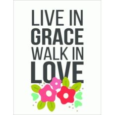 live in grace 3x4 quote card