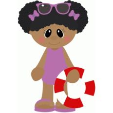 summer girl holding lifesaver