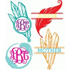 feather monogram pack