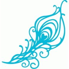 curly peacock feather