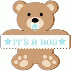 baby bear boy card