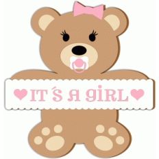 baby bear girl card