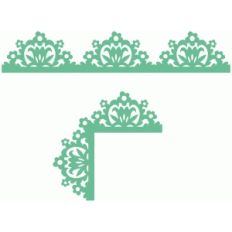 ornate garden floral repeat border and corner