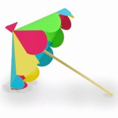 3d beach umbrella